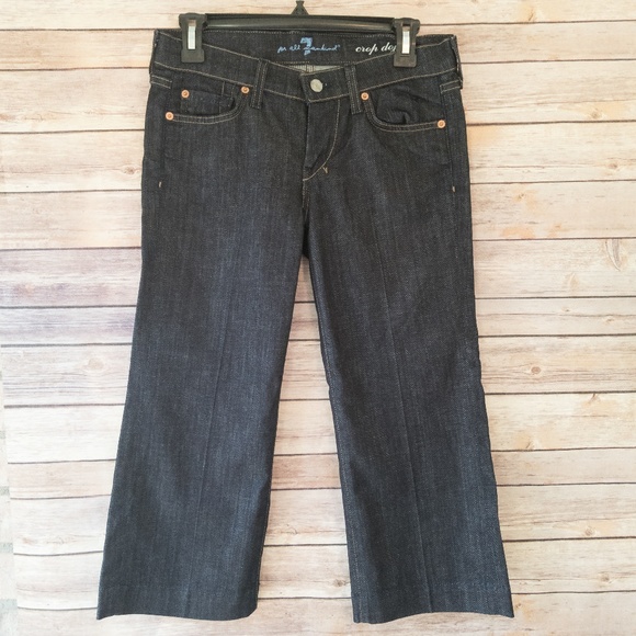 Crop Dojo 7 for all mankind jeans in sz 26 - Picture 3 of 5